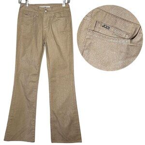 Vintage 2000s JOE'S JEANS Bootcut Muse Gold Metallic Shimmer Finish Jeans 24 Y2K